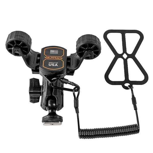 YakAttack RotoGrip Phone Holder w/ 1" Screwball Track Mount
