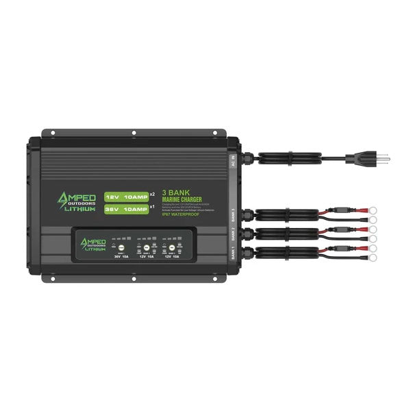 Amped Outdoors 3 Bank 12V/36V On-Board Battery Charger