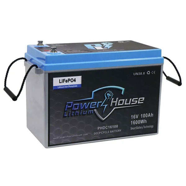 PowerHouse Lithium 16V 100AH Deep Cycle Battery
