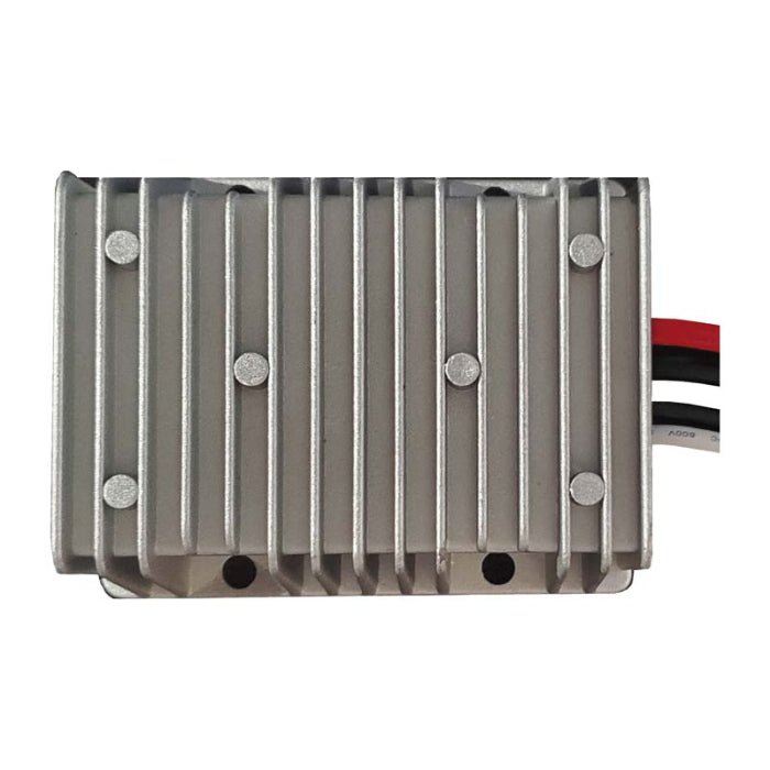 Metallic electronic component with screws on a white background