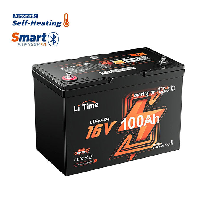 LiTime 16V 100Ah Bluetooth Lithium Battery