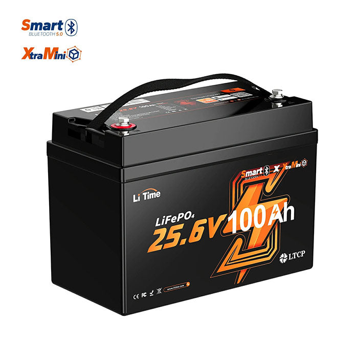 LiTime 24V 100Ah Bluetooth Lithium Battery
