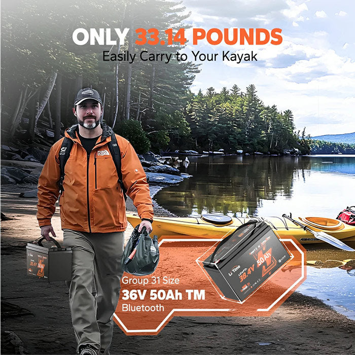 LiTime 36V 50Ah Bluetooth Lithium Battery