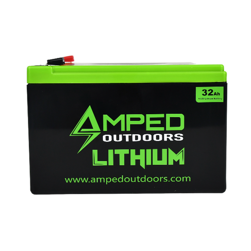 Amped Outdoors 32Ah Lithium Battery (14.8V NMC) with Charger — Eco