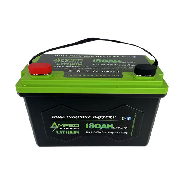 Amped Outdoors 12.8V 180Ah Cranking Dual Purpose Lithium Battery