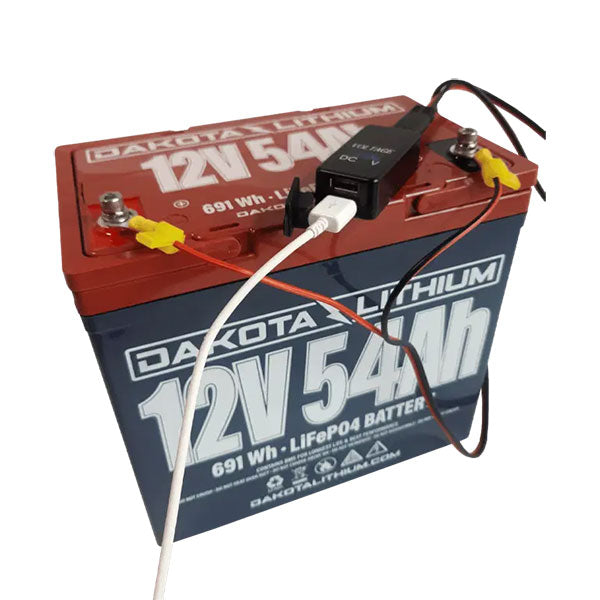Dakota Lithium USB Phone Charger, Voltmeter, & Terminal Adapter Wiring Kit