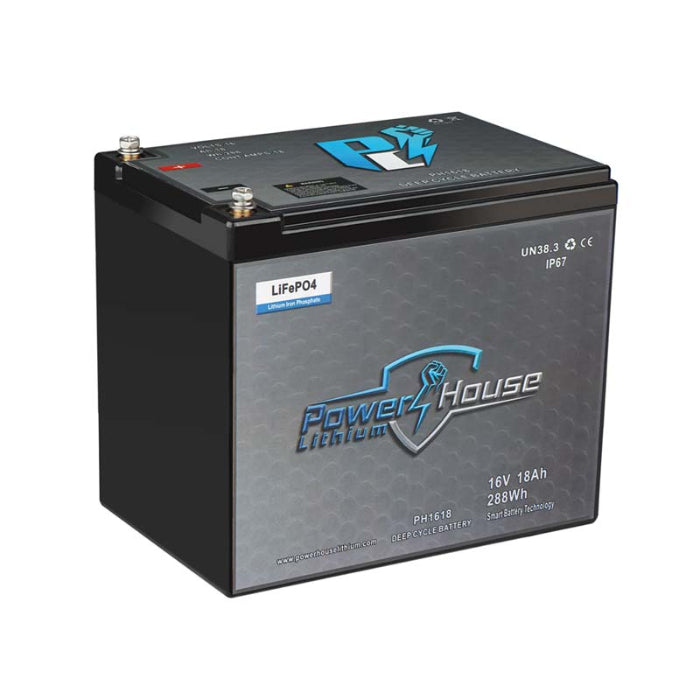 Power House lithium battery on a white background
