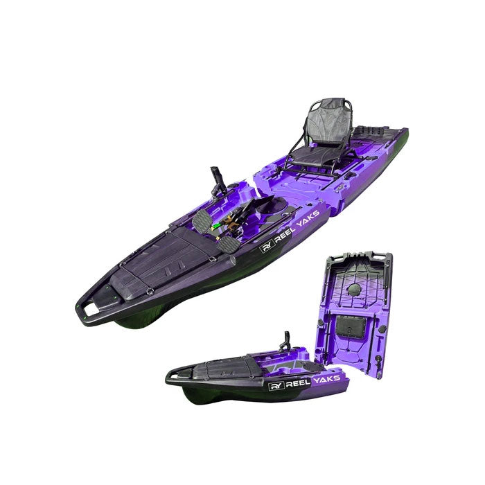ReelYak 10ft Recon Modular Fin Drive Pedal Fishing Kayak | 430lbs Capacity | 2 Piece