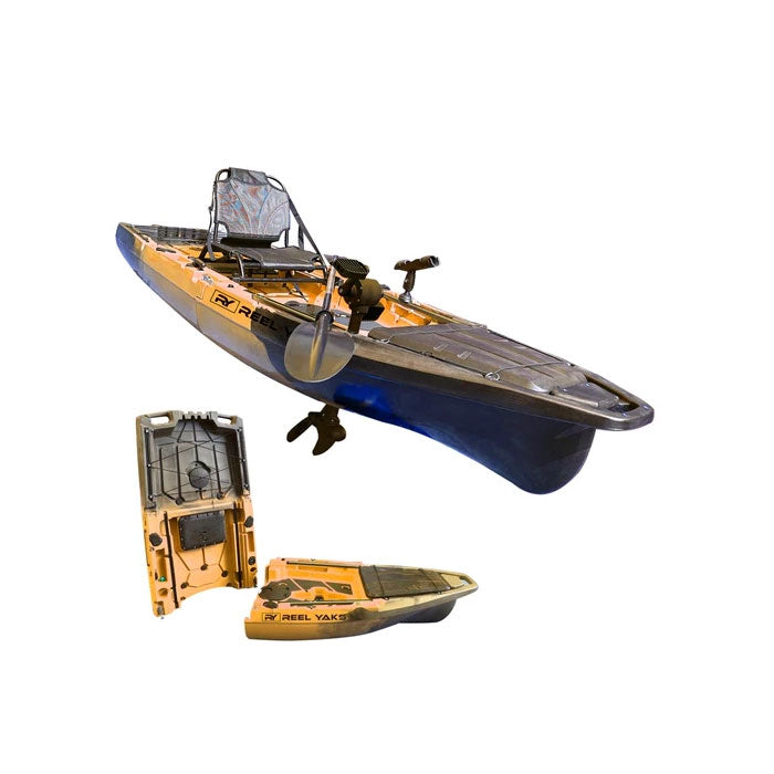 Recon 10ft Propeller Drive Modular Fishing Kayak, Blue Gray / in 8