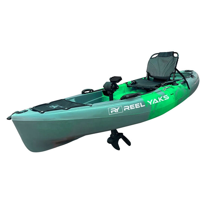 ReelYaks 9.5ft Raptor Modular Propeller Drive Pedal Fishing Kayak | 380lbs Capacity | 2 Piece