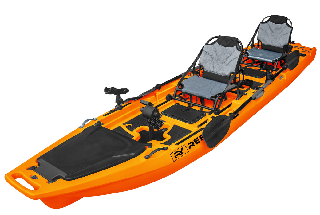 2-3 seater kayak fishing poles included Elkton Outdoors Hard Shell Tandem Kayak, 2 or 3 Person Sit On Top Package with 2 EVA Padded Seats, Includes 2 Aluminum Paddles and Fishing Rod Holders (Grey) : Sports & Outdoors Recon 10ft with prop drive instant reverse BKC - TK122P Angler 12-foot,