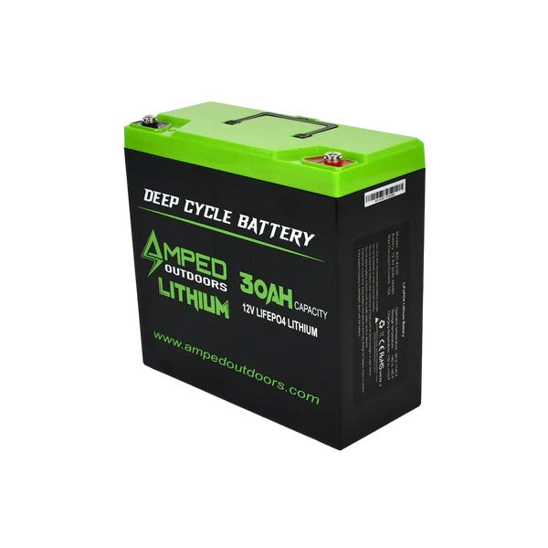 Amped Outdoors 12V 30AH LiFePO4 Lithium Battery- Tall Version