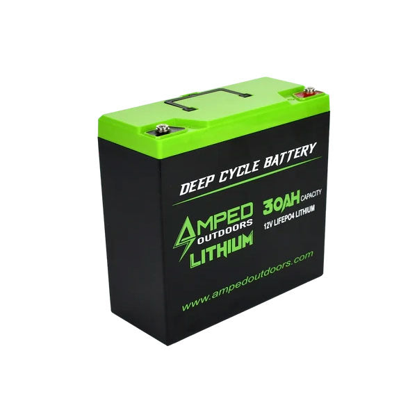 Amped Outdoors 12V 30AH LiFePO4 Lithium Battery- Tall Version