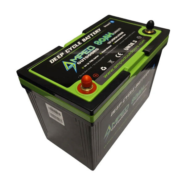 Amped Outdoors 12.8V 80ah LiFePO4 Lithium Battery