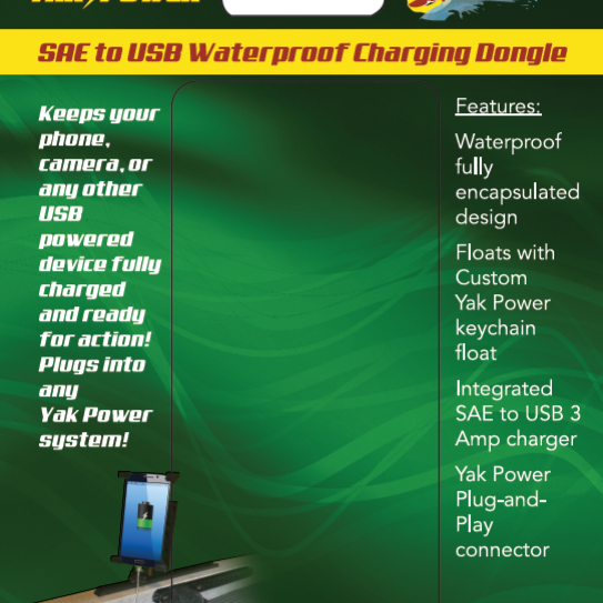 Yak Power SAE to USB 3amp Charging Dongle