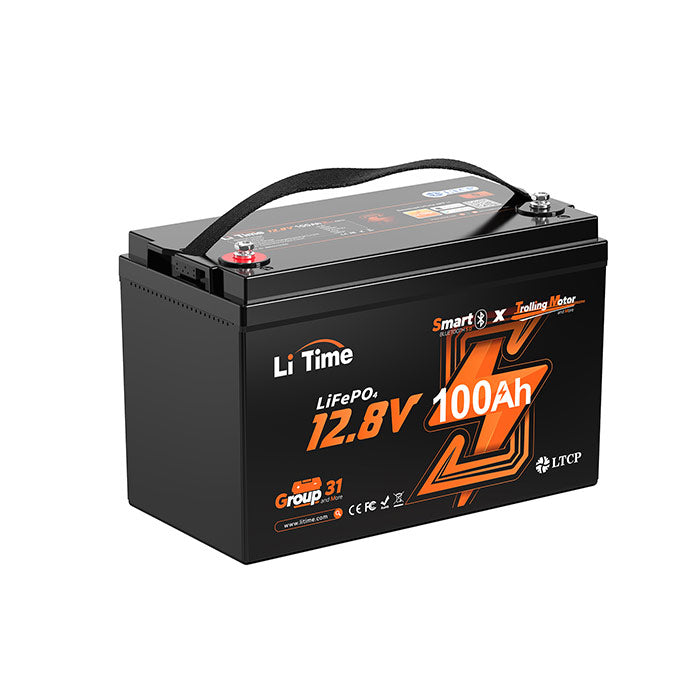 LiTime 12V 100Ah Bluetooth Trolling Motor Lithium Battery