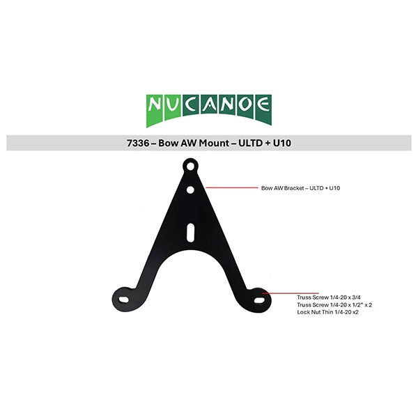 NuCanoe Anchor Wizard Bow Mount Bracket- U10 & Unlimited