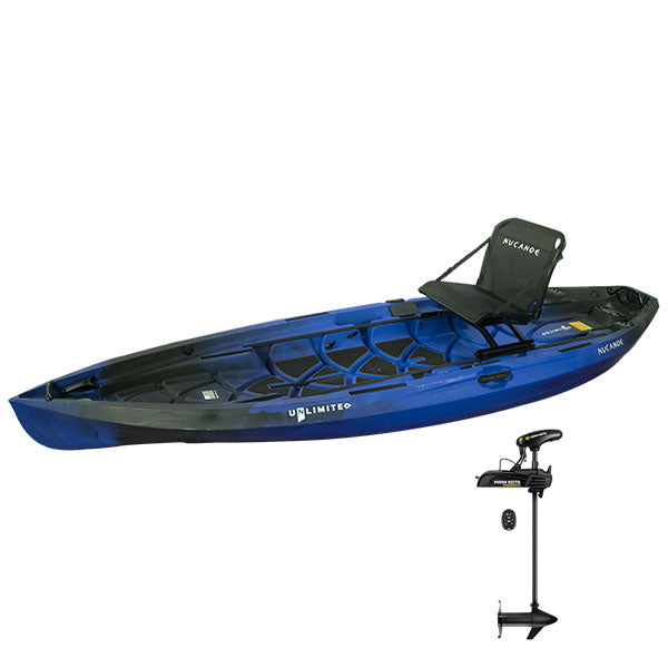Patroller Kayak NuCanoe Unlimited + MinnKota PowerDrive Fishing Kayak — Eco Fishing Shop
