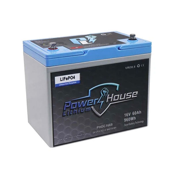 PowerHouse Lithium 16V 60Ah Deep Cycle Battery