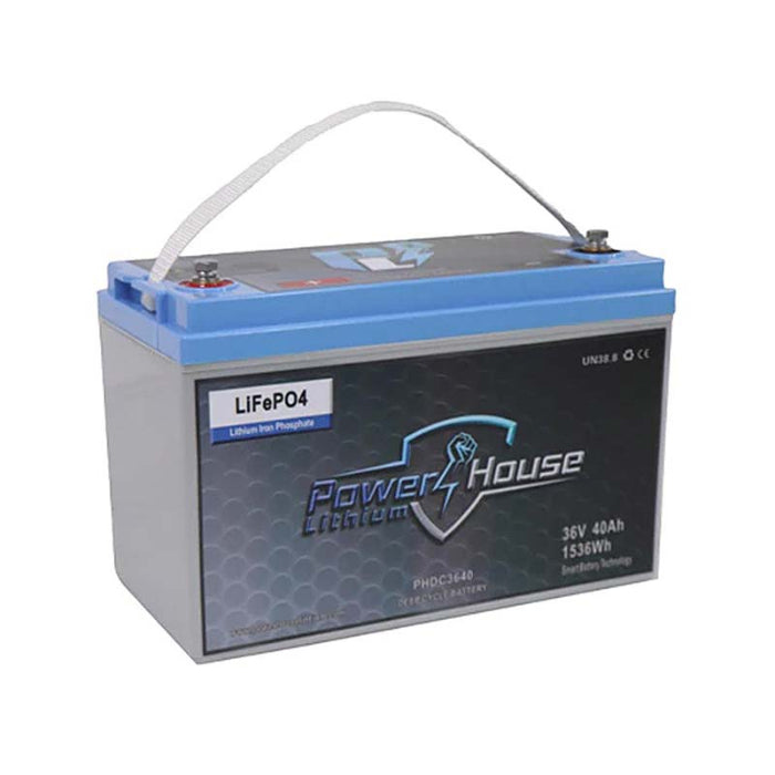 Power House lithium battery on a white background