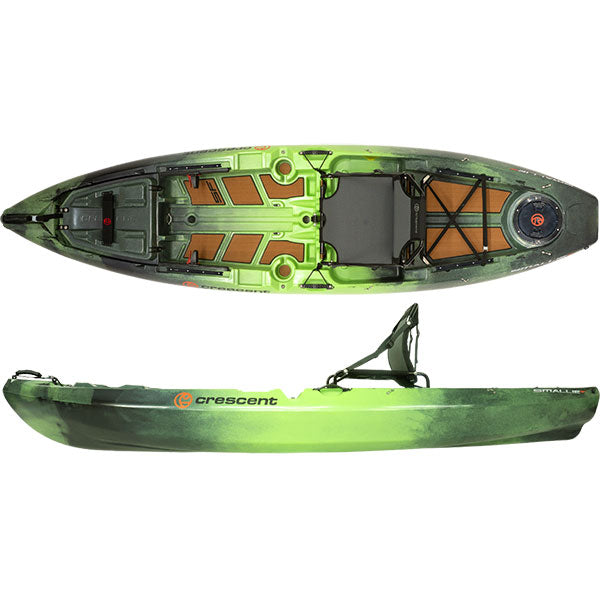 compact fishing pole kayak Crescent Smallie Fishing Kayak — Eco Fishing Shop