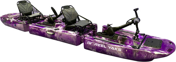 ReelYaks Raider 14ft Tandem Modular Pedal Fishing Kayak — Eco