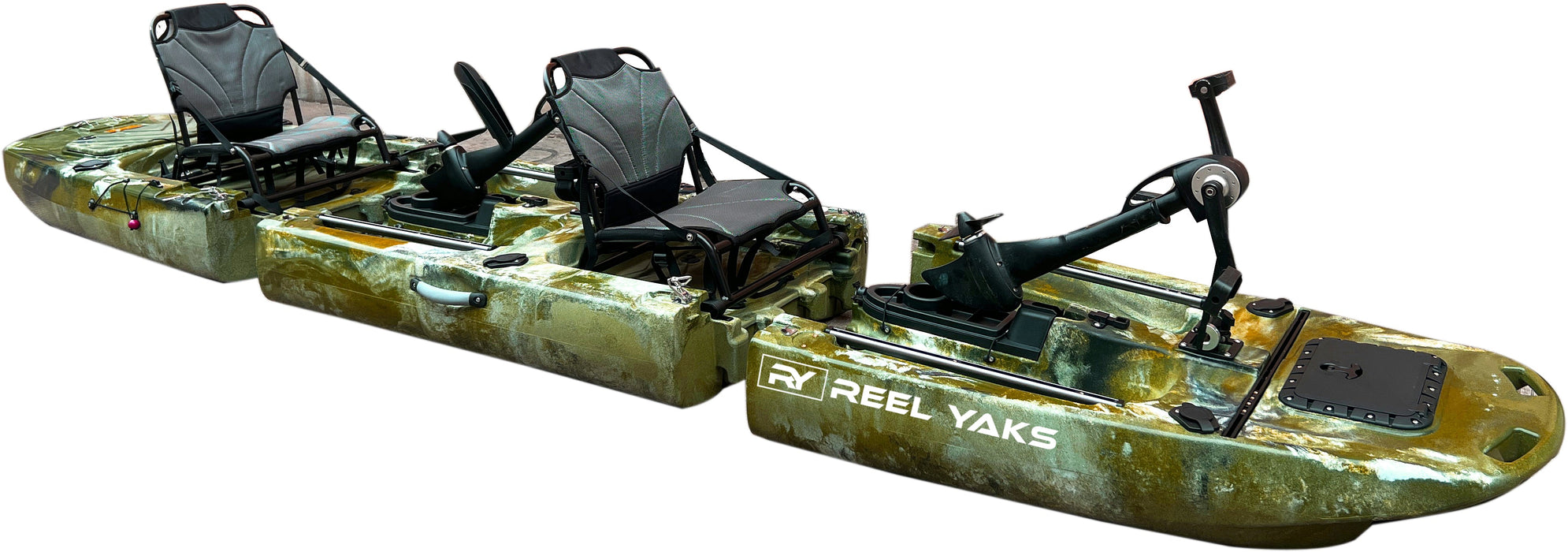 ReelYaks Raider 14ft Tandem Modular Pedal Fishing Kayak Eco Fishing Shop ReelYaks Raider 14ft Tandem Modular Pedal Fishing Kayak Eco Fishing Shop