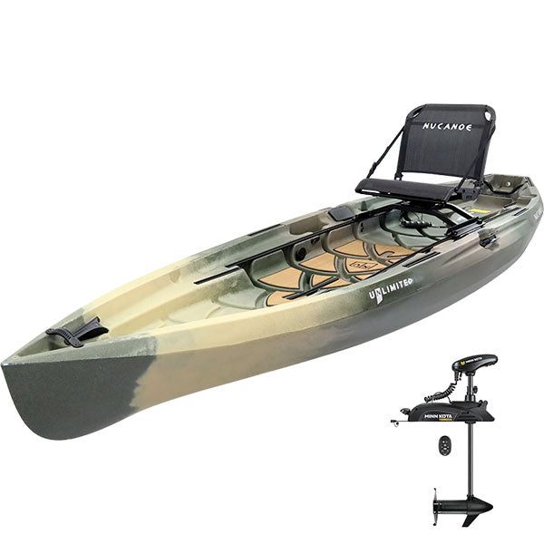 NuCanoe Unlimited + MinnKota Terrova Fishing Kayak — Eco Fishing Shop