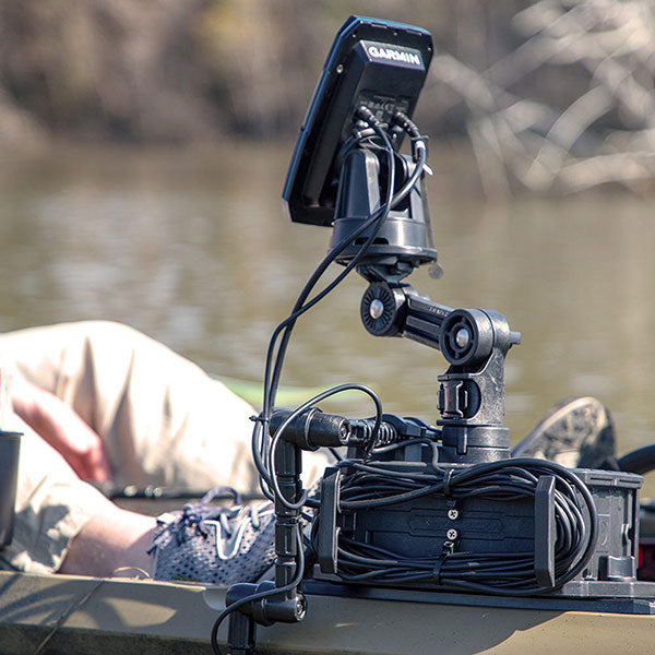 YakAttack Round Base Fish Finder Mount with Track Mounted LockNLoad™ Mounting System