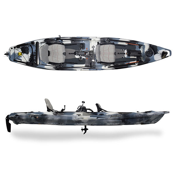 Feelfree Lure II Tandem Fishing Kayak w/ Overdrive Winter Camo Feelfree Lure II Tandem Fishing Kayak w/ Overdrive Winter Camo