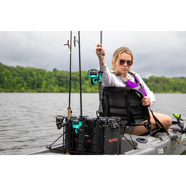 Cage De Rangement Kayak YakAttack BlackPak Pro - 33x33 Cm - Avec 3 Supports De Canne - Fabriqué Aux USA - 13