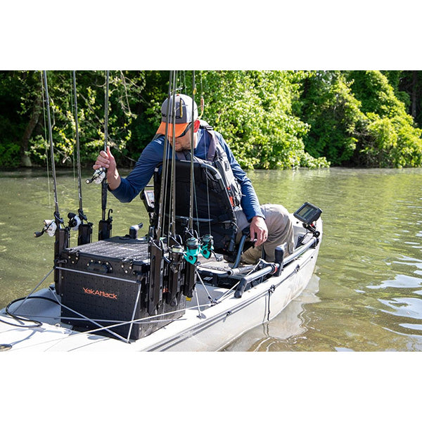 Cage De Rangement Kayak YakAttack BlackPak Pro - 33x33 Cm - Avec 3 Supports De Canne - Fabriqué Aux USA - 8