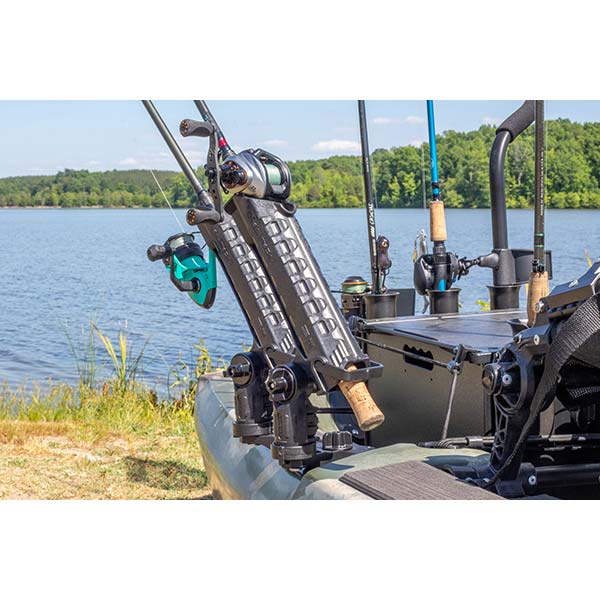yak attack fishing rod holder YakAttack AR Tube w/ Track Mounted LockNLoad Mounting System It attaches to the track system using our LockNLoad system and our specially designed TurnKey bolt YakAttack TetherTube Rod Holder- Two